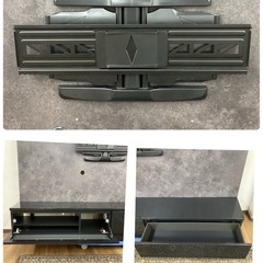 ジモティー限定価格！S721 ⭐ Pamouna パモウナ 壁面テレビボード テレビボード ソフトクローズ搭載 お洒落 モノトーン 幅200cm USED 綺麗の画像