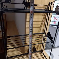 ⚠️値引き対応不可⚠️猫デザインラック(折り畳み式)(スパイスラックなどに)の画像