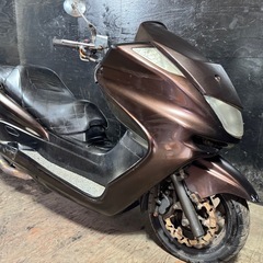 ★支払い総額4.8万円★関東圏内即日配送可能♪ヤマハ マジェスティC250 SG03J 社外マフラー！フェンダーレス！フロントマスク！の画像