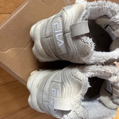 FILA ボアスニーカーベージュUFW22049072 Disruptor 2 Shearling スニーカー 靴 冬もこもこ24cmの画像