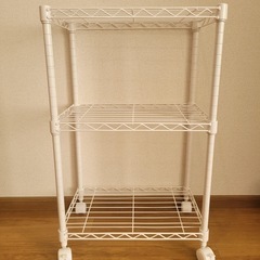 アイリスオーヤマ スチール３段ラック　白の画像