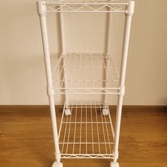 アイリスオーヤマ スチール３段ラック　白の画像