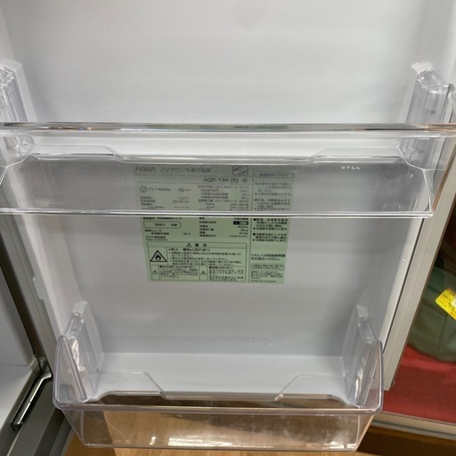 ☆ドリーム荒牧店☆ジモティー割引有☆【クリーニング済】AQUA/2ドア冷蔵庫/AQR-13K/126L/2021年製