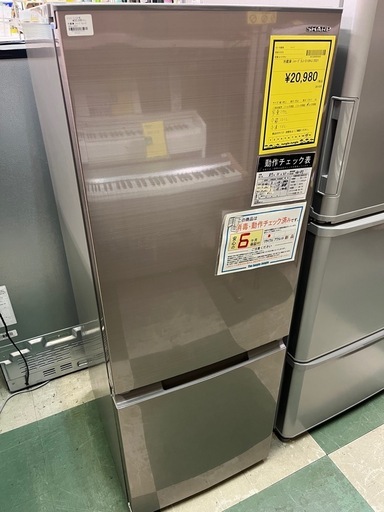 ジャングルジャングル貝塚店　179L 冷蔵庫　SHARP SJ-D18HJ  2021年製　2ドア　クリーニング済み　中古　リユース　貝塚市　二色浜
