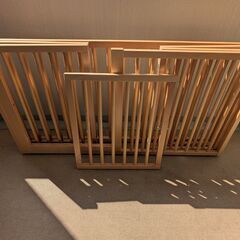 木製ペットサークル　95.5cm×125cmx65.5cm(高さ)　折り畳み の画像