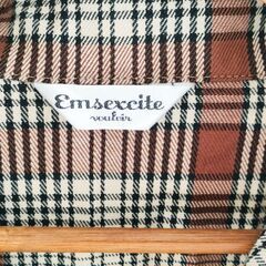 美品　ワンピース　エムズエキサイト チェック ダブルブレスト の画像