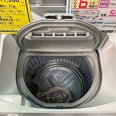 ジャングルジャングル貝塚店　5.5kg  洗濯機　SHARP ES-TX5E  2021年製　縦型洗濯機　乾燥3.5kg 白　クリーニング済み　中古　リユース　貝塚市　二色浜の画像