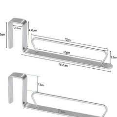 ゴミ袋ラック、ドア掛けビニール袋ラック、レジ袋ホルダー、ゴミ袋フック、キッチン戸棚ドア収納用品、18-8ステンレスの画像