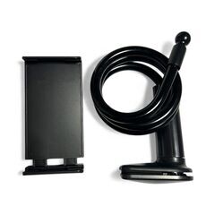 スマホホルダー フレキシブルアーム クリップ式 ブラック 360°回転の画像