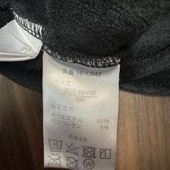 ベロア生地長袖トップス ブラック ハート柄 女の子の画像