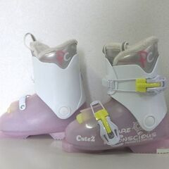 ピュアコンシャス 19.0cm ジュニア スキーブーツ cute2 スキー靴 子供用 PURE CONSCIOUS 2バックル ソール幅235mm ☆ 札幌市 北区 屯田  の画像
