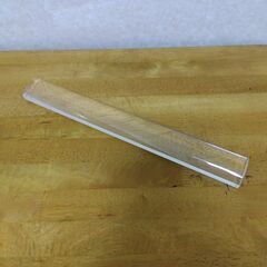 弘梅堂 クリスタル 文鎮 かまぼこ型 600g　4×2×33cmの画像