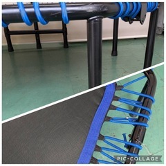 【中古】大阪引取限定　ハンドル付トランポリン　trampoline-500　家庭用エクササイズマシーン　ハンドル付【KNL1F003】の画像