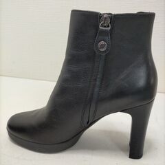 GEOX ジェオックス レディース ブーツ  ショートブーツ ブラック 黒 37 未使用 長期保管  ヒール 通気 防滑 251202-10Aの画像