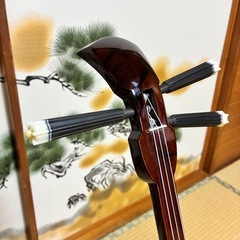 沖縄三線！新品！！黒木！上質黒檀！真壁型 ！本蛇皮　本張り【一枚張り】④の画像