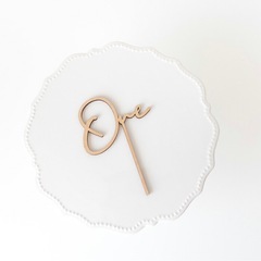 ケーキトッパー　one　の画像