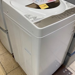 リユースマン倉敷、洗濯機5㌔、ホワイト✖️ゴールド、TOSHIBA、AW-5G8、2019年製の画像