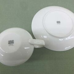HOYA BONE CHINA カップ＆ソーサー 6客セット 金彩 レトロ シンプル 保谷 札幌 西野店の画像