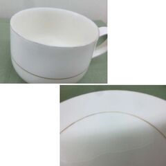 HOYA BONE CHINA カップ＆ソーサー 6客セット 金彩 レトロ シンプル 保谷 札幌 西野店の画像