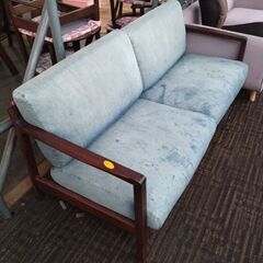 デニム調　2人掛けソファー　売ります！の画像