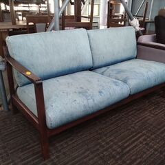 デニム調　2人掛けソファー　売ります！の画像