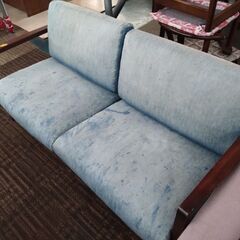 デニム調　2人掛けソファー　売ります！の画像