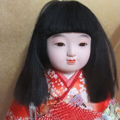 市松人形（ガラスケース入り）高さ45cm／直接受け渡しのみの画像