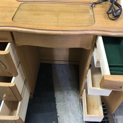 nt251202-007Z 三面鏡 鏡台 ドレッサー 鏡 収納 棚 和 中古現状品 コンセント有 中古家具の画像