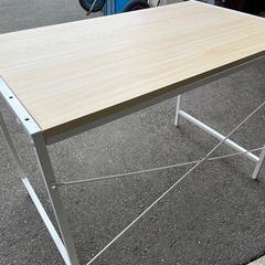 (A) シンプル OA デスク PCデスク 机 テーブル 作業台としても W1000 D600 H740 ナチュラルカラー 中古品 ④の画像