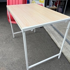 (A) シンプル OA デスク PCデスク 机 テーブル 作業台としても W1000 D600 H740 ナチュラルカラー 中古品 ④の画像