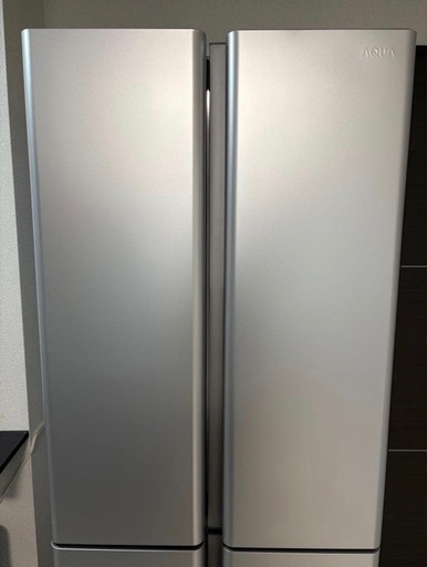 【美品】AQUA 420L 2023年製 4ドア冷蔵庫 シルバー