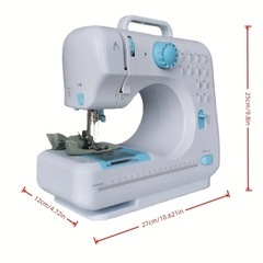 新品未使用　実用　コンパクト　ミシン　ブルーの画像