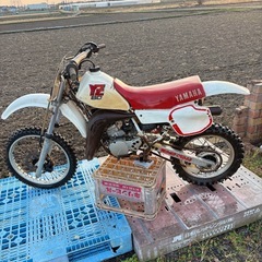 YZ80 エンジン実働　YAMAHA モトクロッサー　の画像