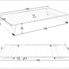 シングルベッドフレーム&ベッドマットの画像