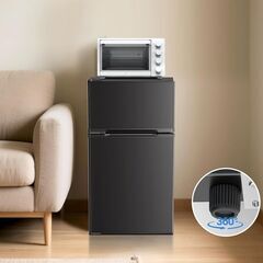 【新品未使用】冷凍冷蔵庫 87L ブラックの画像