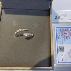 新品 ⭐︎ シルバー925 モアサ 蛇デザインリング Fの画像