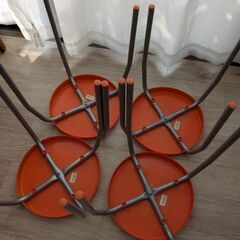 丸椅子★スタッキングチェア★イス4脚セットの画像