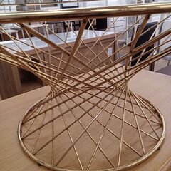 ★リユースのサカイ水戸店★ Francfranc ガラステーブル  H38×D80×W80 クリーニング済み MT6511の画像