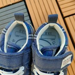 チェック柄13センチスニーカーの画像