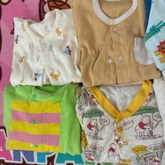 50-60、60-70冬物ベビー服6着の画像