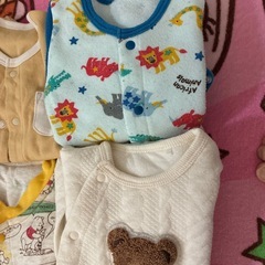 50-60、60-70冬物ベビー服6着の画像