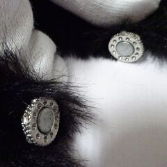 ( E-80 )ファーマフラー ティペット ２つセット ブラック 黒 差し込みマフラー マグネットマフラー フリーサイズ 中古の画像