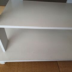 キャスター付ローボード　ホワイトの画像