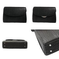 シャークスキン 3518C ハンドバッグ ブラック  Shark Skin 2way 冠婚葬祭用の画像