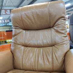 【愛品倶楽部柏店】NITORI ニトリ 本革パーソナルチェア オットマン付 リクライニング機能付 ラルフ3 1人用の画像