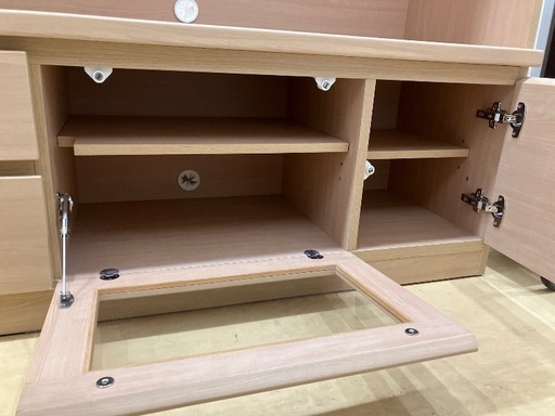 軽トラック貸出有】テレビボード ニトリ ハイタイプ 3枚扉 引き出し付 