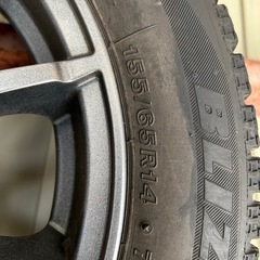 155/65R14 スタッドレスタイヤ軽四用　4本セット中古の画像