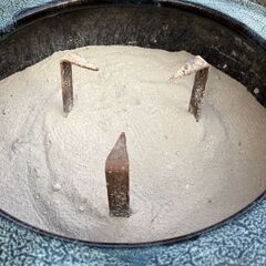 大型 火鉢 直径55cm 灰、五徳付の画像