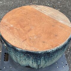 大型 火鉢 直径55cm 灰、五徳付の画像