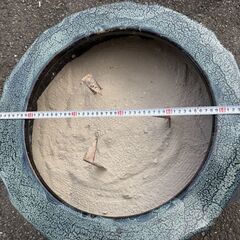 大型 火鉢 直径55cm 灰、五徳付の画像